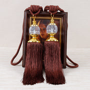 European-style Tassel Fringe Lace Crystal Ball Strap Ropes