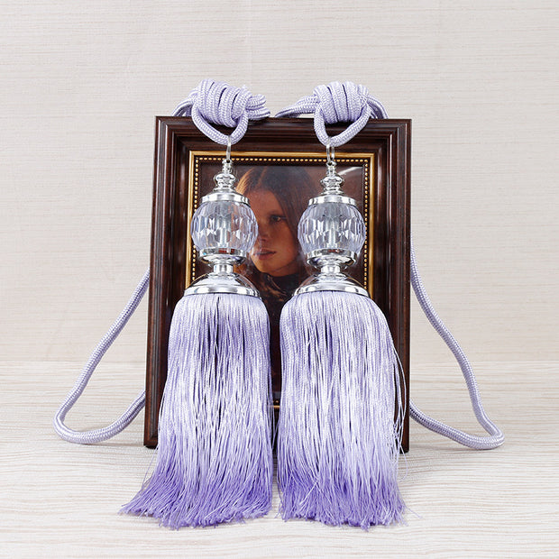 European-style Tassel Fringe Lace Crystal Ball Strap Ropes