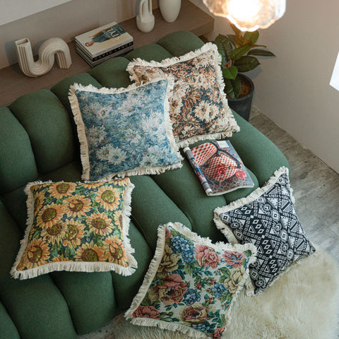 American Jacquard Multi-color Sofa Pillow