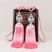 European-style Tassel Fringe Lace Crystal Ball Strap Ropes