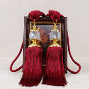 European-style Tassel Fringe Lace Crystal Ball Strap Ropes