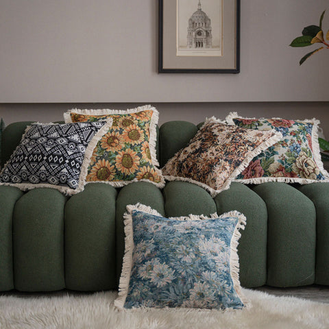 American Jacquard Multi-color Sofa Pillow