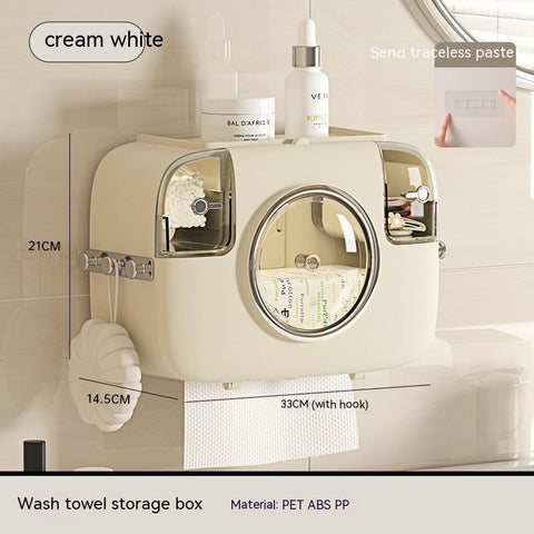 Toilet Face Cloth Storage Box Toilet Punch-free