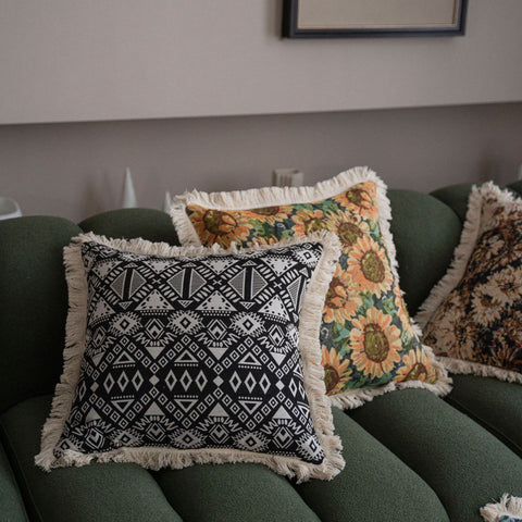 American Jacquard Multi-color Sofa Pillow