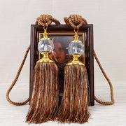 European-style Tassel Fringe Lace Crystal Ball Strap Ropes