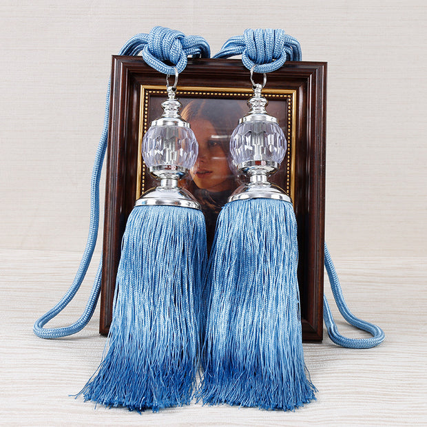 European-style Tassel Fringe Lace Crystal Ball Strap Ropes