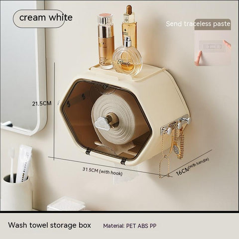 Toilet Face Cloth Storage Box Toilet Punch-free