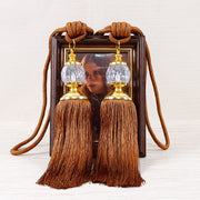 European-style Tassel Fringe Lace Crystal Ball Strap Ropes